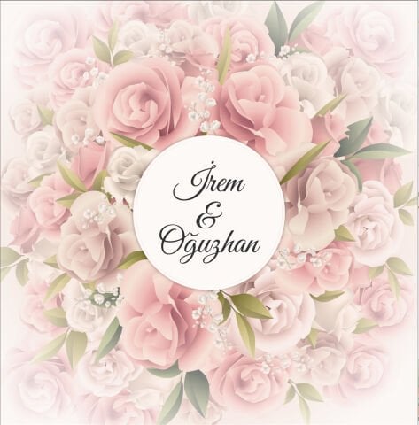 Pembe Gül Detaylı Dans Pisti Kaplaması